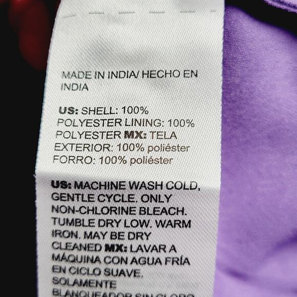 Chico's Purple Sumptuous Satin Bubble Top Chico's Size3 or US 16 Minimalist - Picture 12 of 13